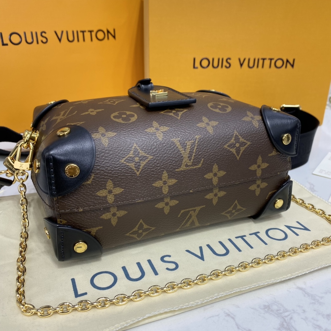 Louis Vuitton PETITE MALLE SOUPLE Handbag Monogram M45571 Black